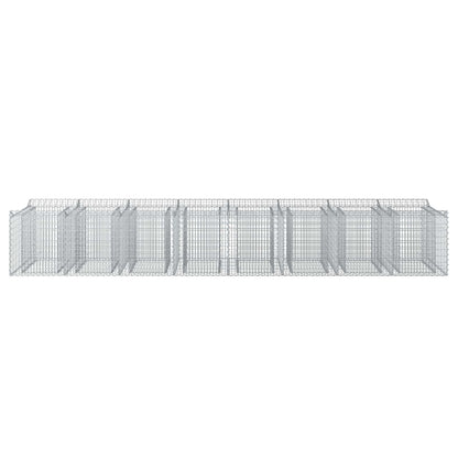 Gabion Raised Bed 3 pcs Silver