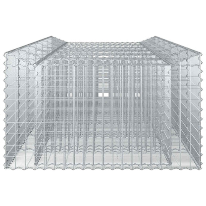 Gabion Raised Bed 3 pcs Silver