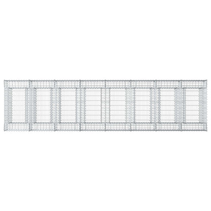 Gabion Raised Bed 3 pcs Silver