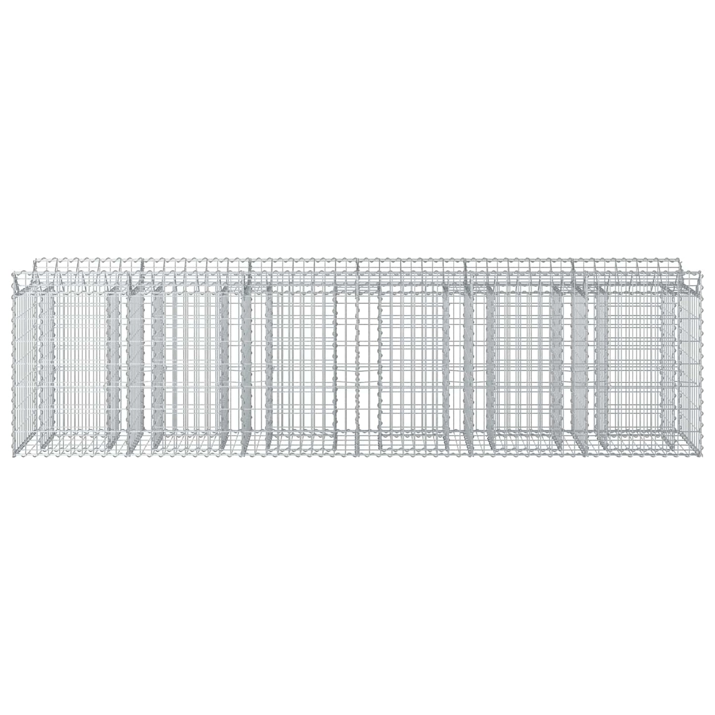 Gabion Raised Bed 2 pcs Silver