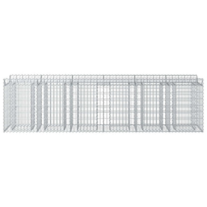 Gabion Raised Bed 2 pcs Silver