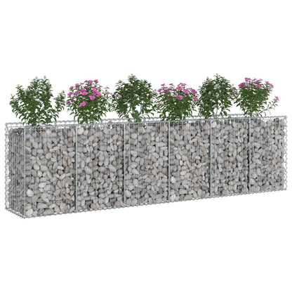 Gabion Raised Bed 2 pcs Silver