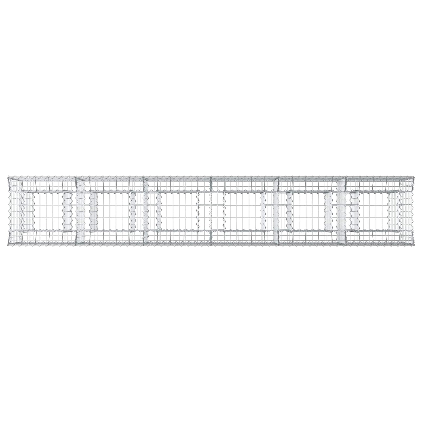 Gabion Raised Bed 2 pcs Silver