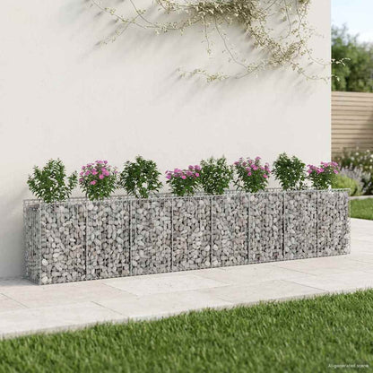 Gabion Raised Bed 3 pcs Silver