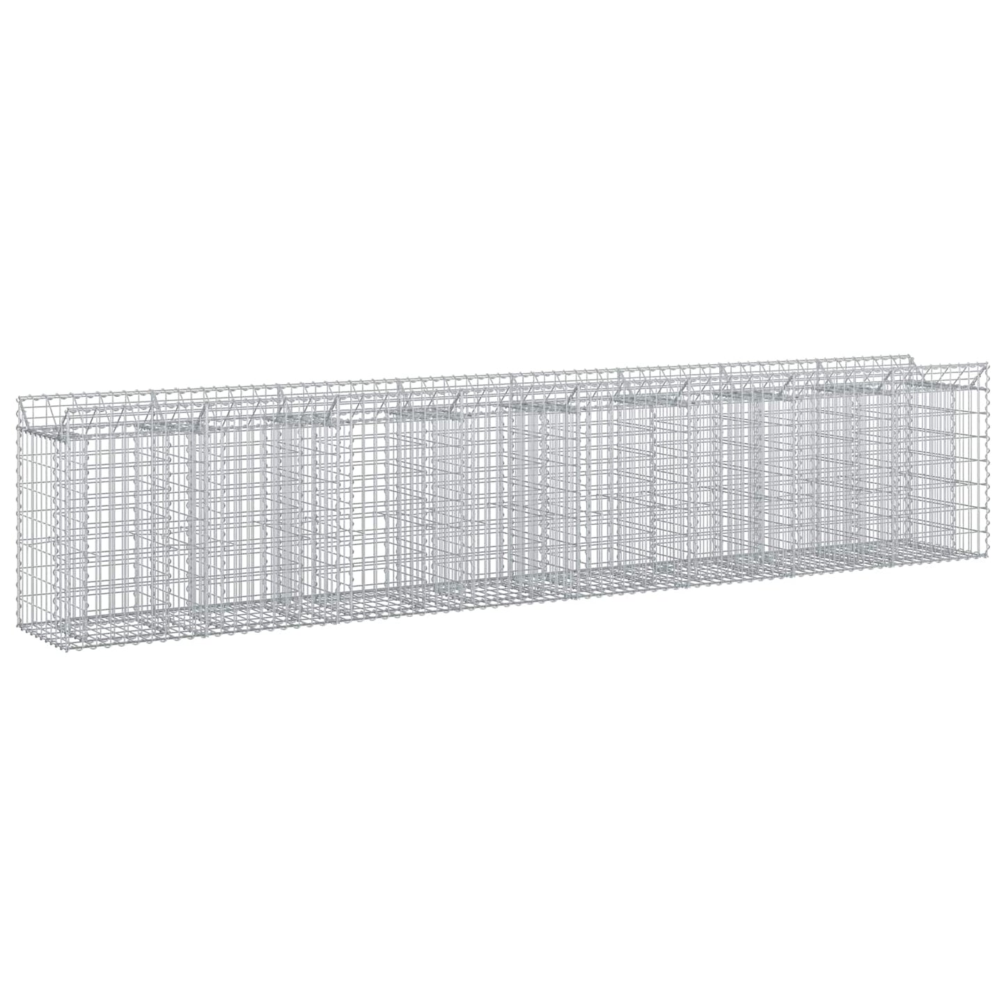 Gabion Raised Bed 3 pcs Silver