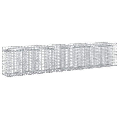 Gabion Raised Bed 3 pcs Silver