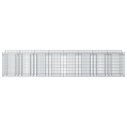 Gabion Raised Bed 3 pcs Silver