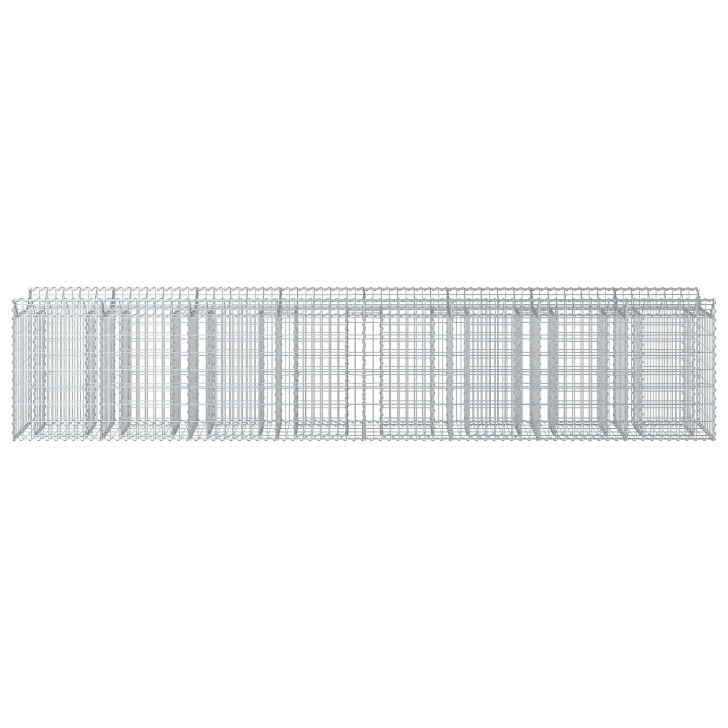 Gabion Raised Bed 3 pcs 400 x 50 x 80 cm Galvanised Steel