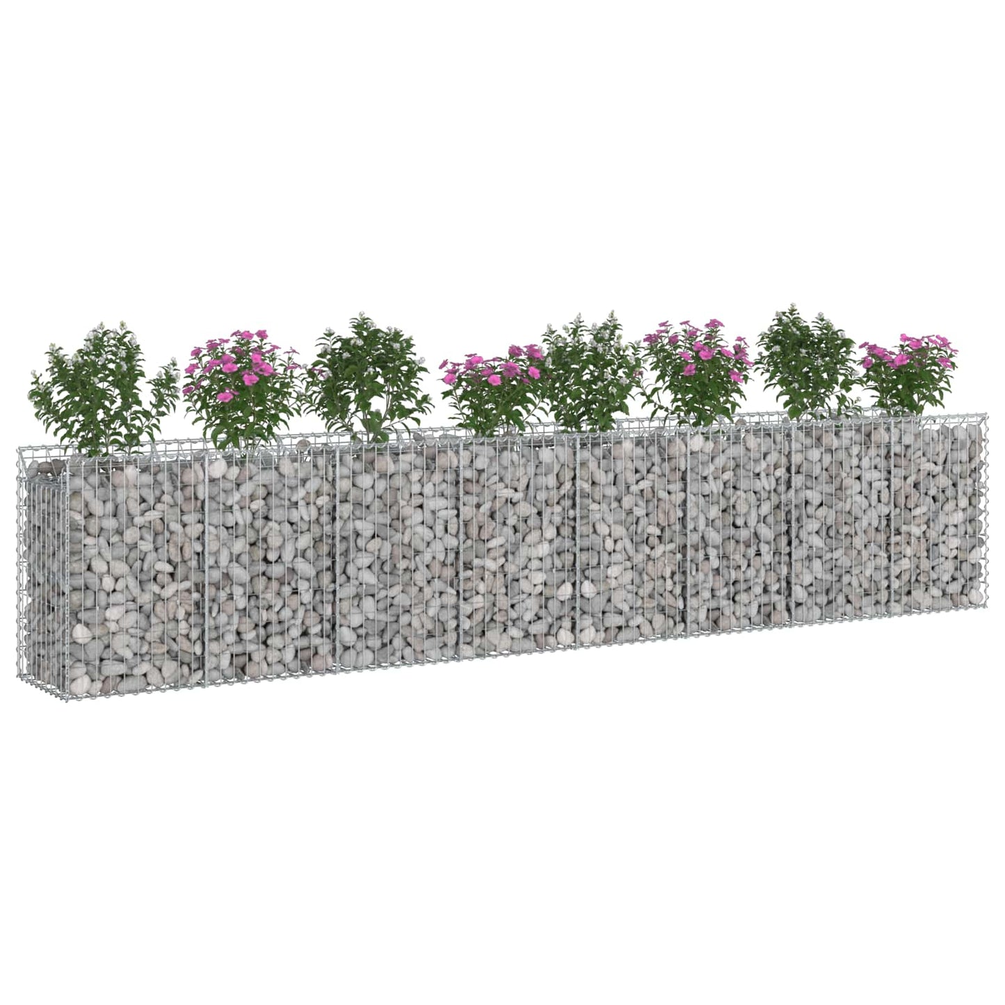 Gabion Raised Bed 3 pcs 400 x 50 x 80 cm Galvanised Steel