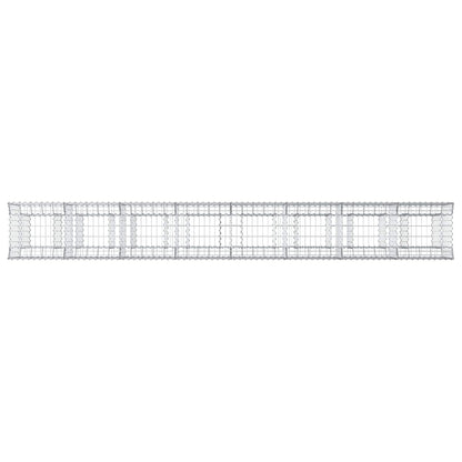 Gabion Raised Bed 3 pcs Silver