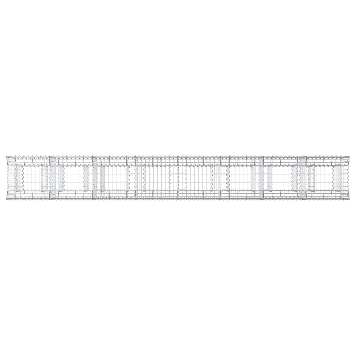 Gabion Raised Bed 3 pcs Silver