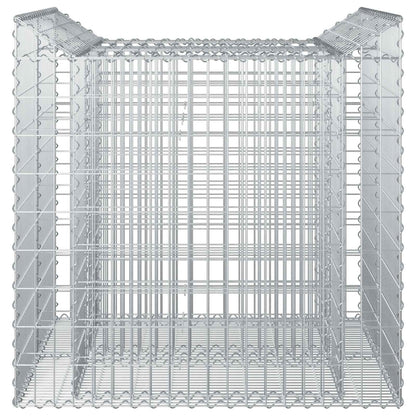 Gabion Raised Bed 2 pcs Silver