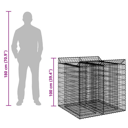 Gabion Raised Bed 2 pcs Silver