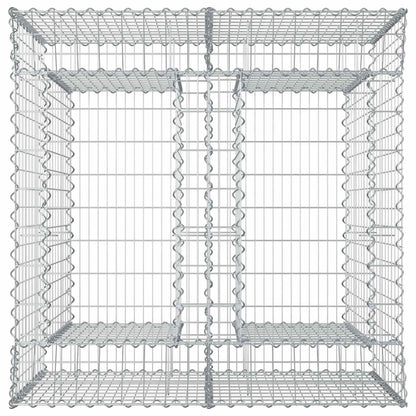 Gabion Raised Bed 2 pcs Silver