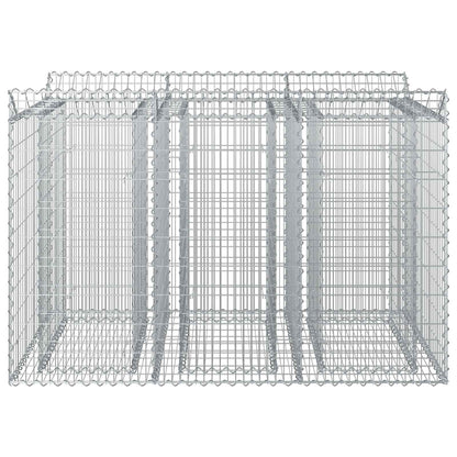 Gabion Raised Bed 2 pcs Silver