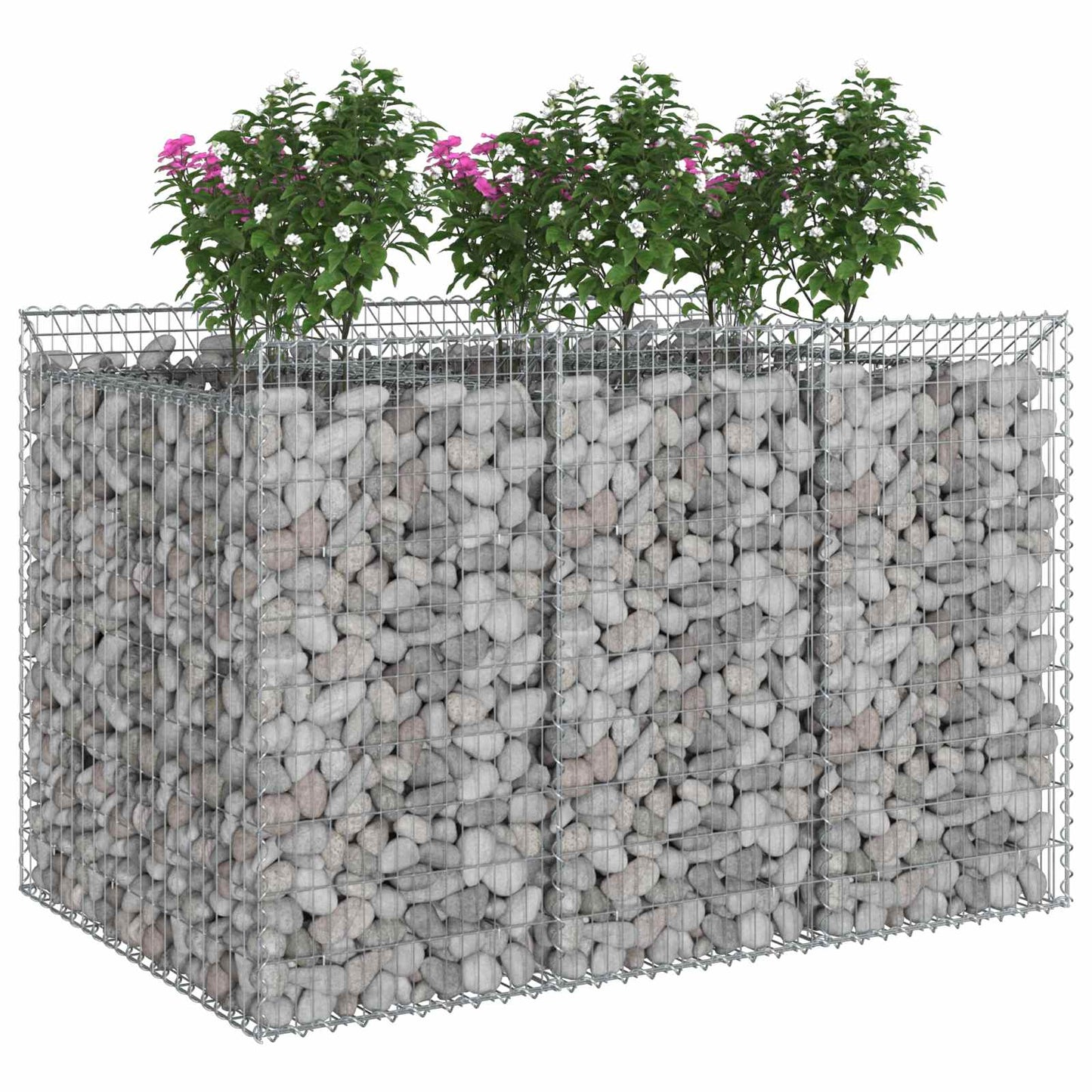 Gabion Raised Bed 2 pcs Silver