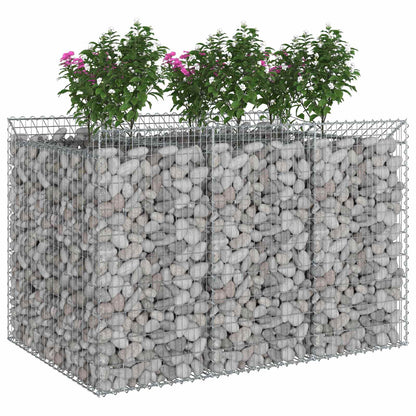 Gabion Raised Bed 2 pcs Silver
