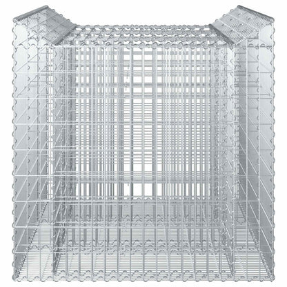 Gabion Raised Bed 2 pcs Silver