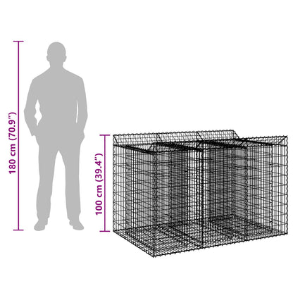 Gabion Raised Bed 2 pcs Silver