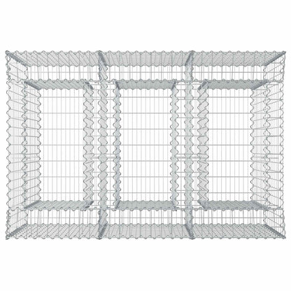 Gabion Raised Bed 2 pcs Silver