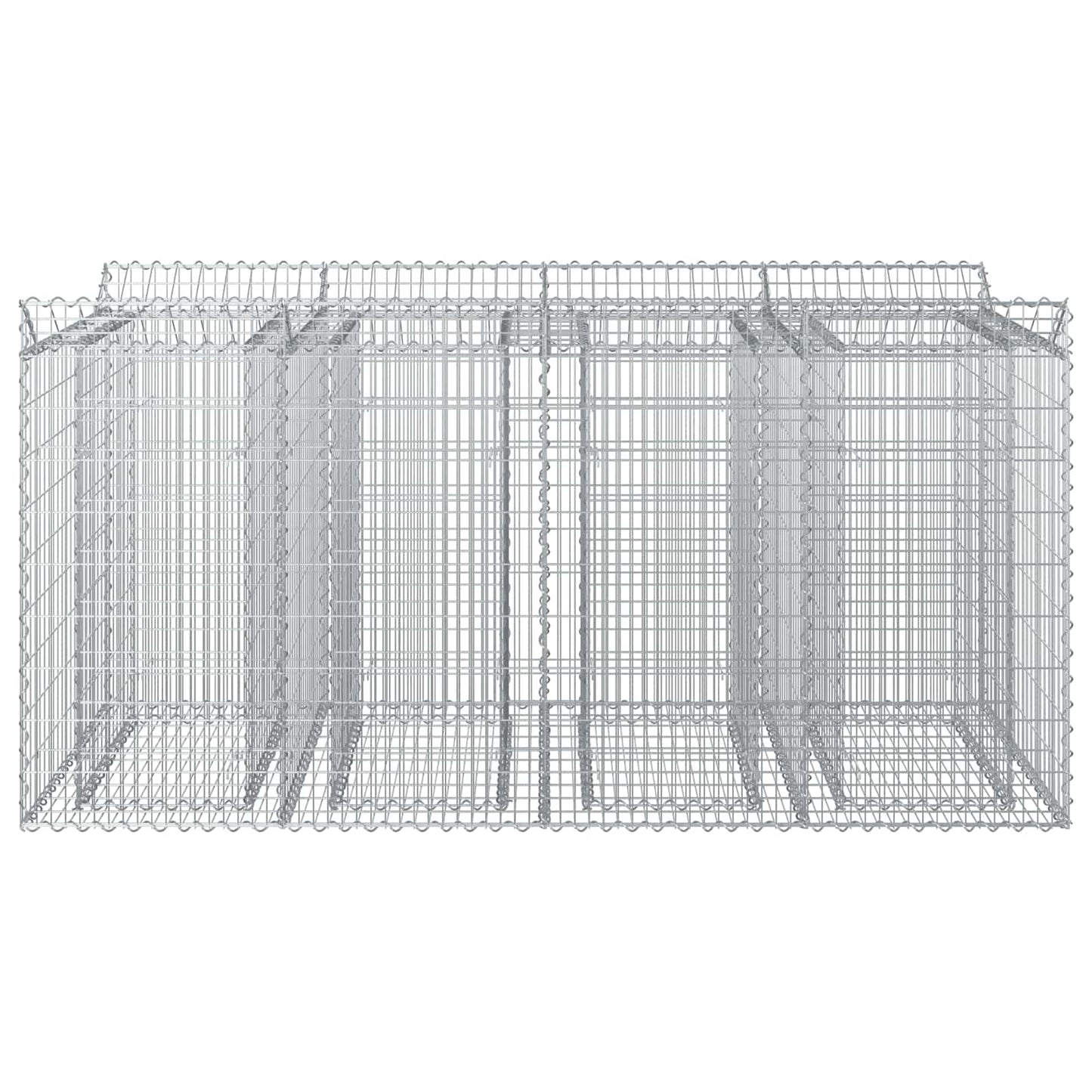 Gabion Raised Bed 2 pcs 200 x 100 x 100 cm Galvanised Steel