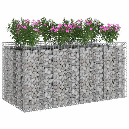 Gabion Raised Bed 2 pcs Silver