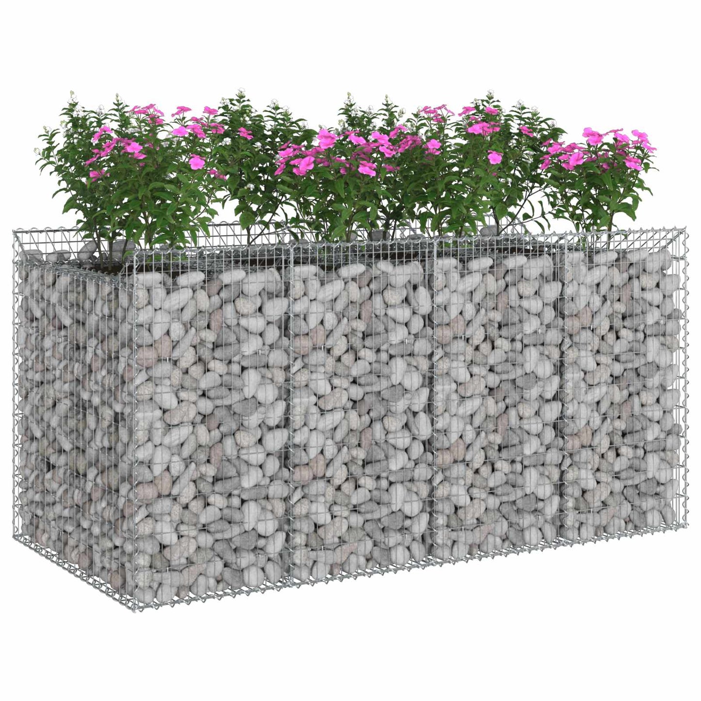 Gabion Raised Bed 2 pcs 200 x 100 x 100 cm Galvanised Steel