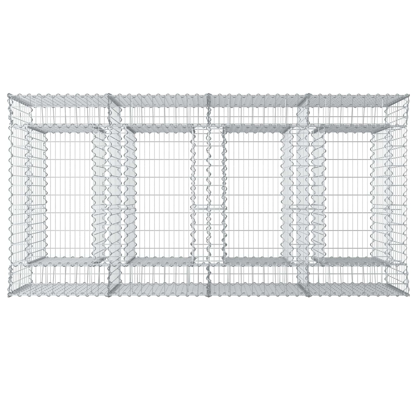Gabion Raised Bed 2 pcs 200 x 100 x 100 cm Galvanised Steel