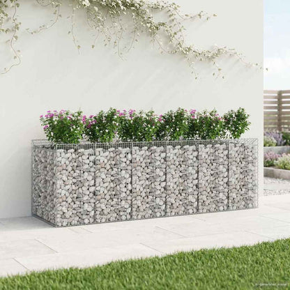 Gabion Raised Bed 3 pcs Silver