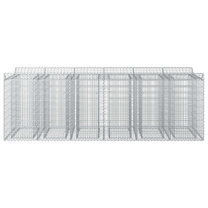 Gabion Raised Bed 3 pcs Silver