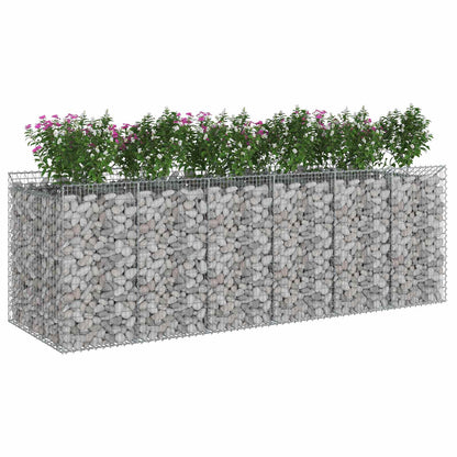 Gabion Raised Bed 3 pcs Silver