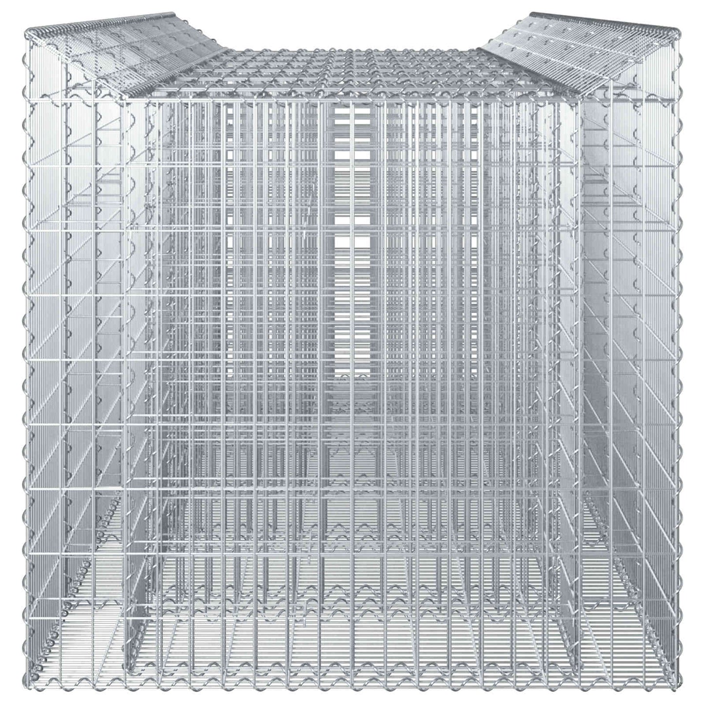 Gabion Raised Bed 3 pcs Silver