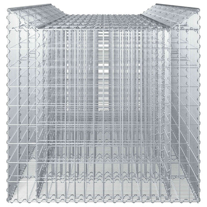 Gabion Raised Bed 3 pcs Silver