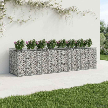 Gabion Raised Bed 4 pcs Silver