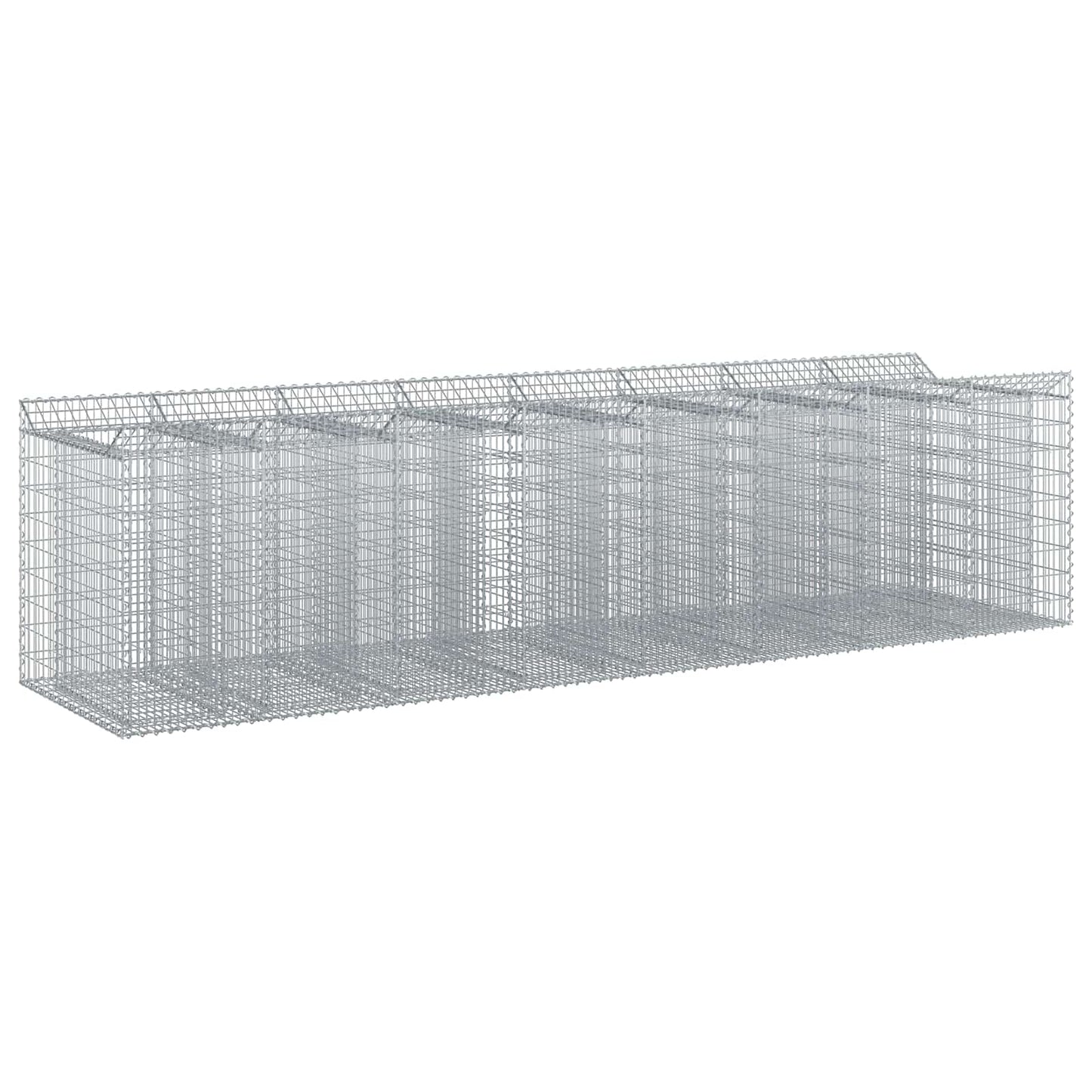 Gabion Raised Bed 4 pcs Silver