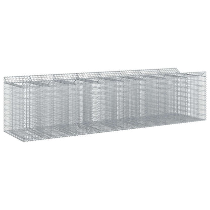 Gabion Raised Bed 4 pcs Silver