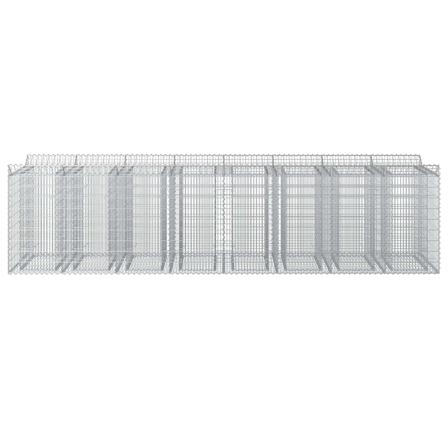 Gabion Raised Bed 4 pcs Silver