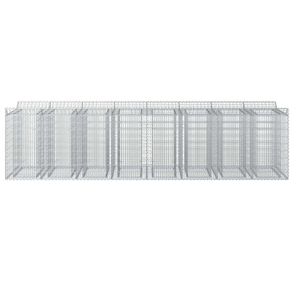 Gabion Raised Bed 4 pcs Silver