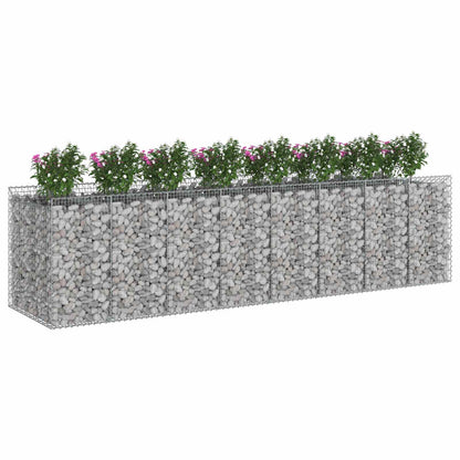 Gabion Raised Bed 4 pcs Silver