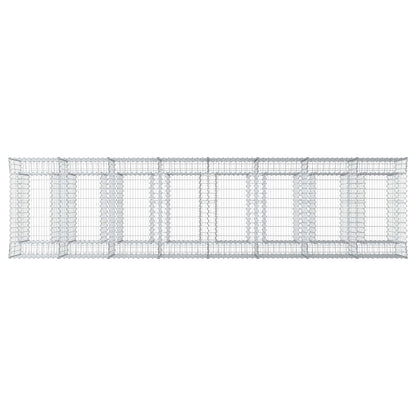 Gabion Raised Bed 4 pcs Silver