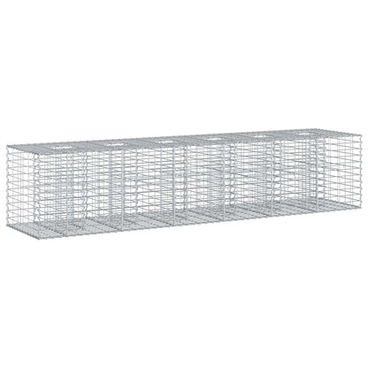 Gabion Raised Bed 2 pcs Silver 260 x 60 x 55 cm