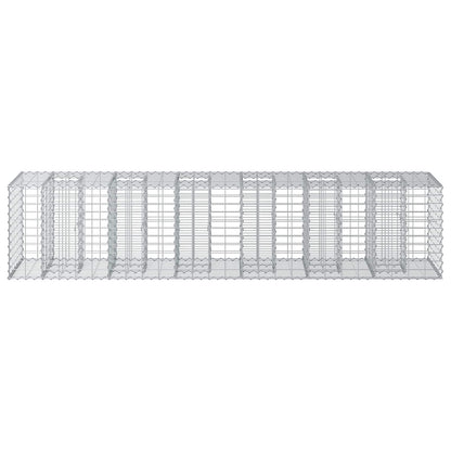Gabion Raised Bed 2 pcs Silver 260 x 60 x 55 cm