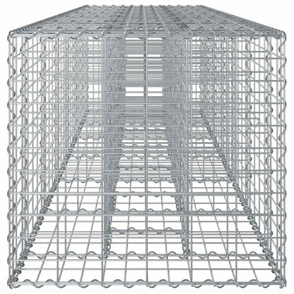 Gabion Raised Bed 2 pcs Silver 260 x 60 x 55 cm