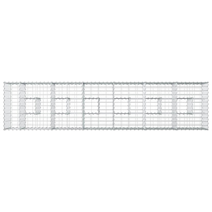 Gabion Raised Bed 2 pcs Silver 260 x 60 x 55 cm