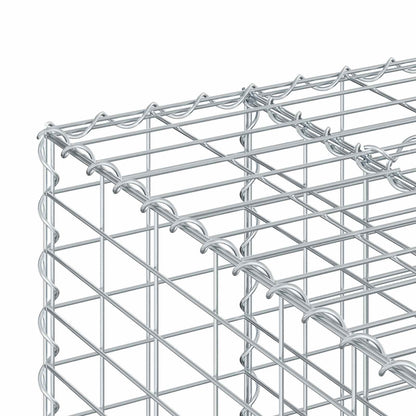 Gabion Raised Bed 2 pcs Silver 340 x 60 x 55 cm