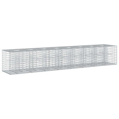 Gabion Raised Bed 2 pcs Silver 340 x 60 x 55 cm
