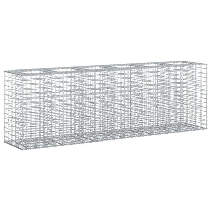 Gabion Raised Bed 2 pcs Silver 250 x 50 x 80 cm