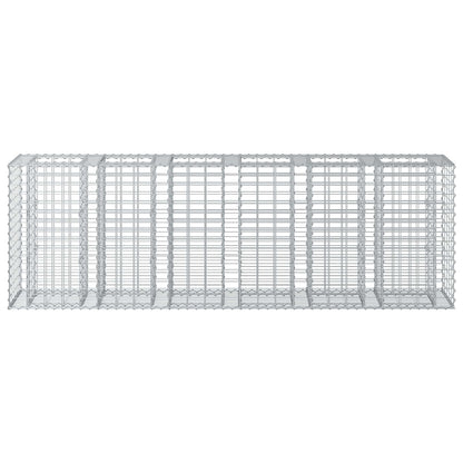 Gabion Raised Bed 2 pcs Silver 250 x 50 x 80 cm
