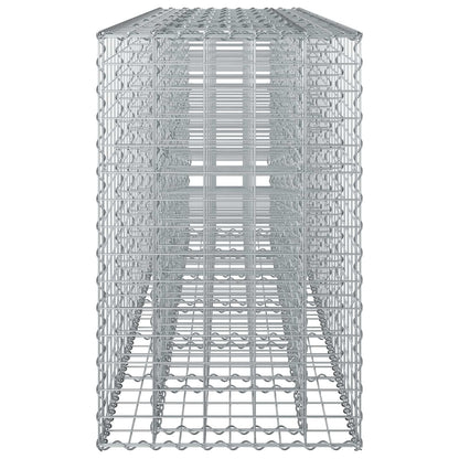 Gabion Raised Bed 2 pcs Silver 250 x 50 x 80 cm