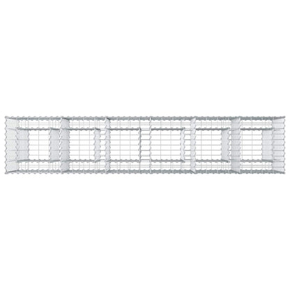 Gabion Raised Bed 2 pcs Silver 250 x 50 x 80 cm
